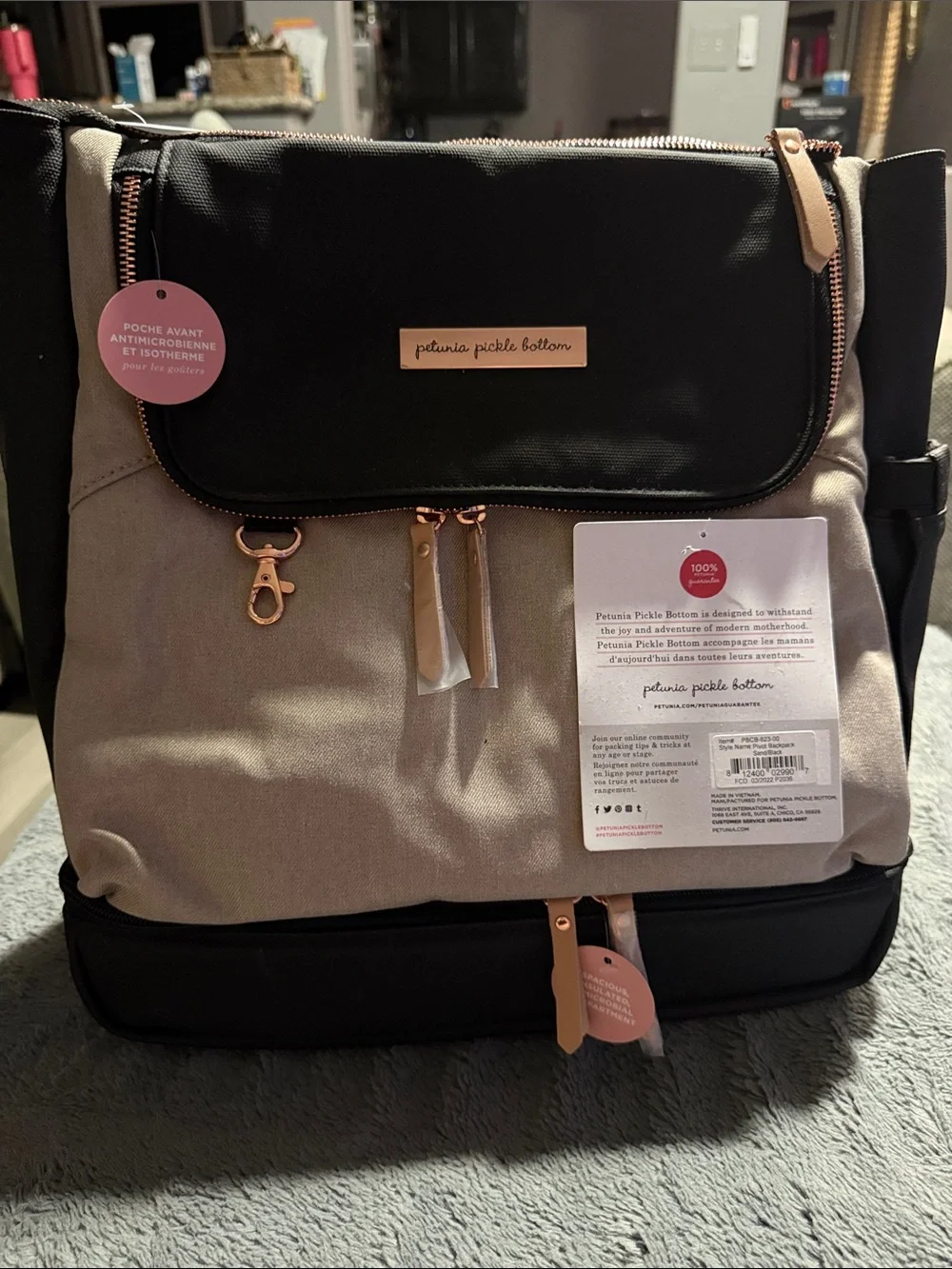 Petunia Pickle Bottom Pivot Backpack in Black Sand